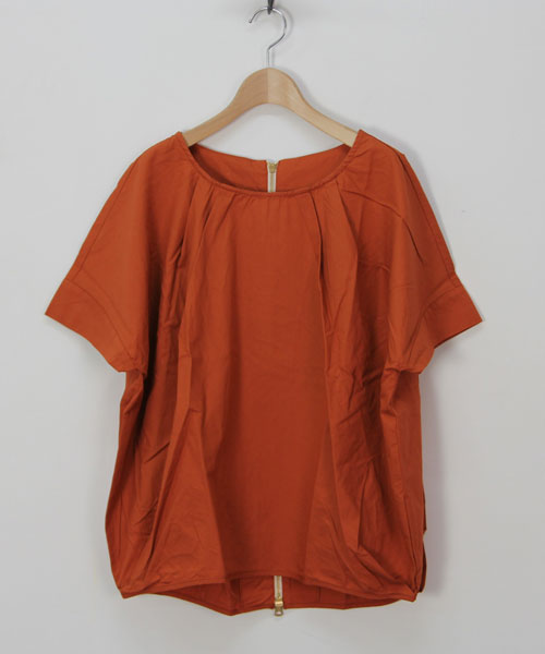 khaki /  back zip dolman blouse