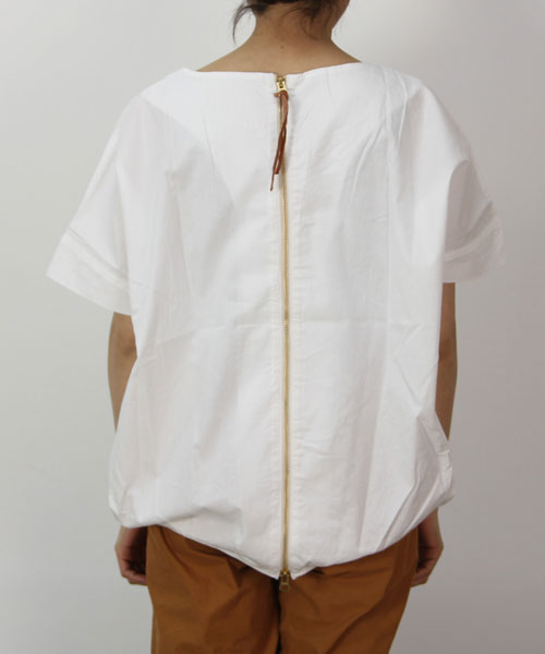 khaki /  back zip dolman blouse
