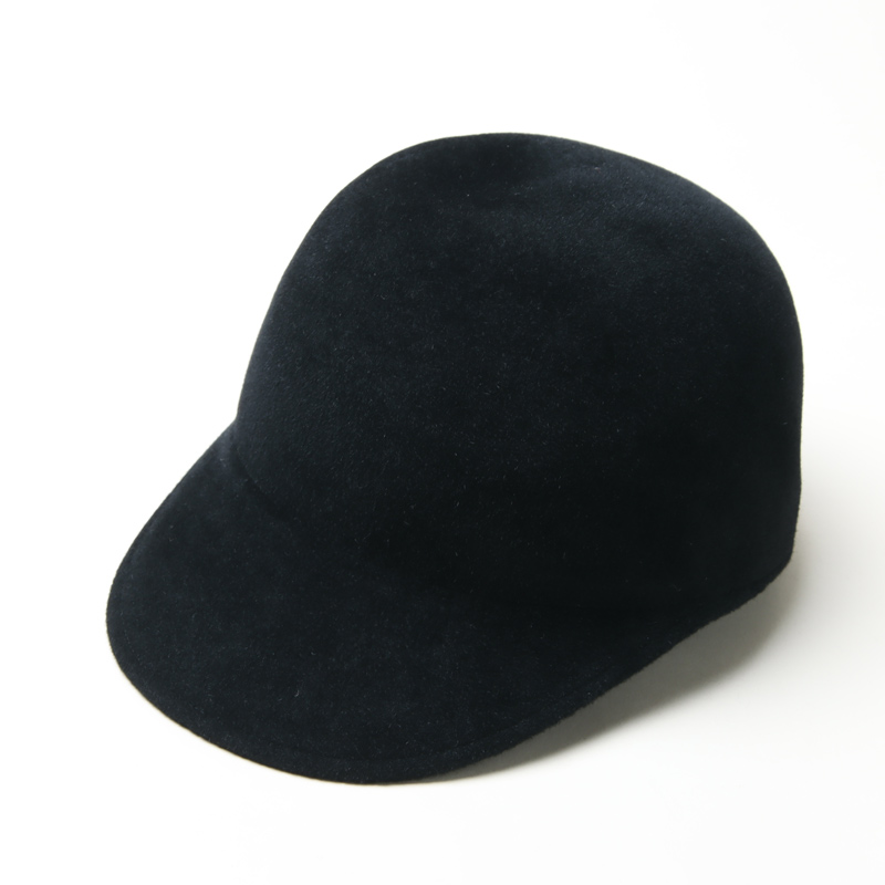 KIJIMA TAKAYUKI (キジマタカユキ) RABBIT FUR FELT JOCKEY CAP 