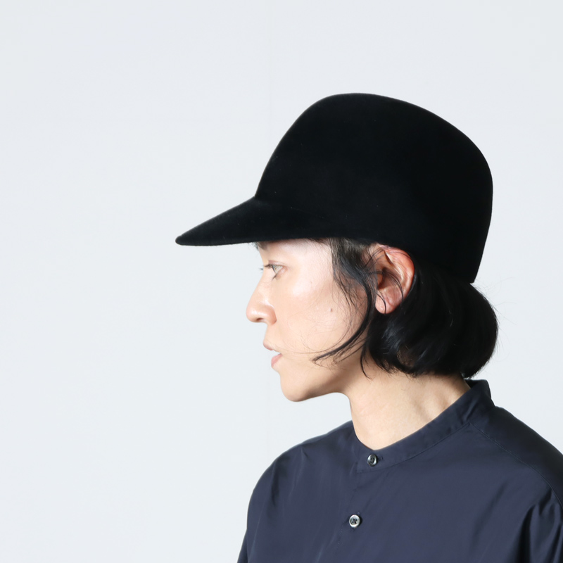 KIJIMA TAKAYUKI (キジマタカユキ) RABBIT FUR FELT JOCKEY CAP