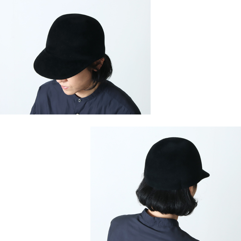 KIJIMA TAKAYUKI (キジマタカユキ) RABBIT FUR FELT JOCKEY CAP 