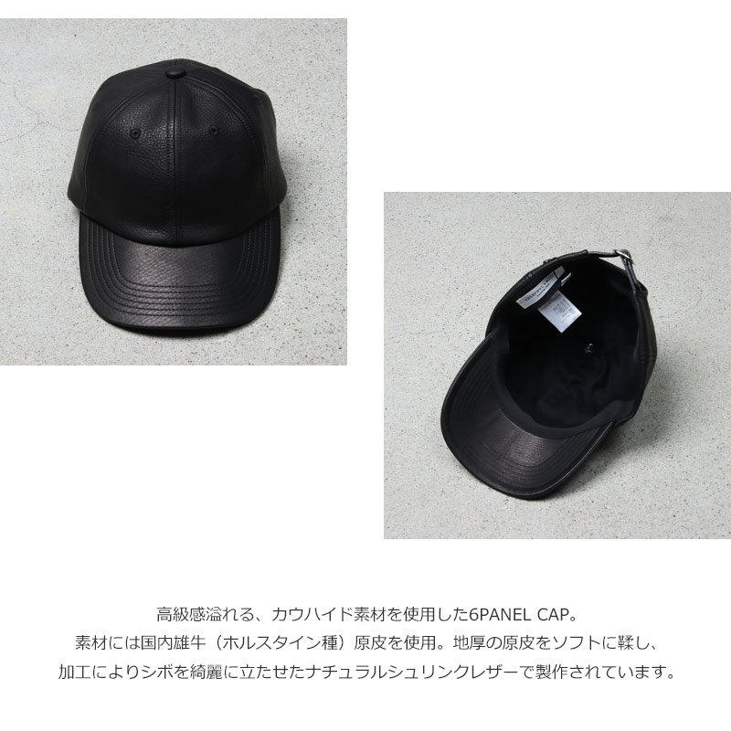 KIJIMA TAKAYUKI(ޥ業) COWHIDE 6PANEL CAP