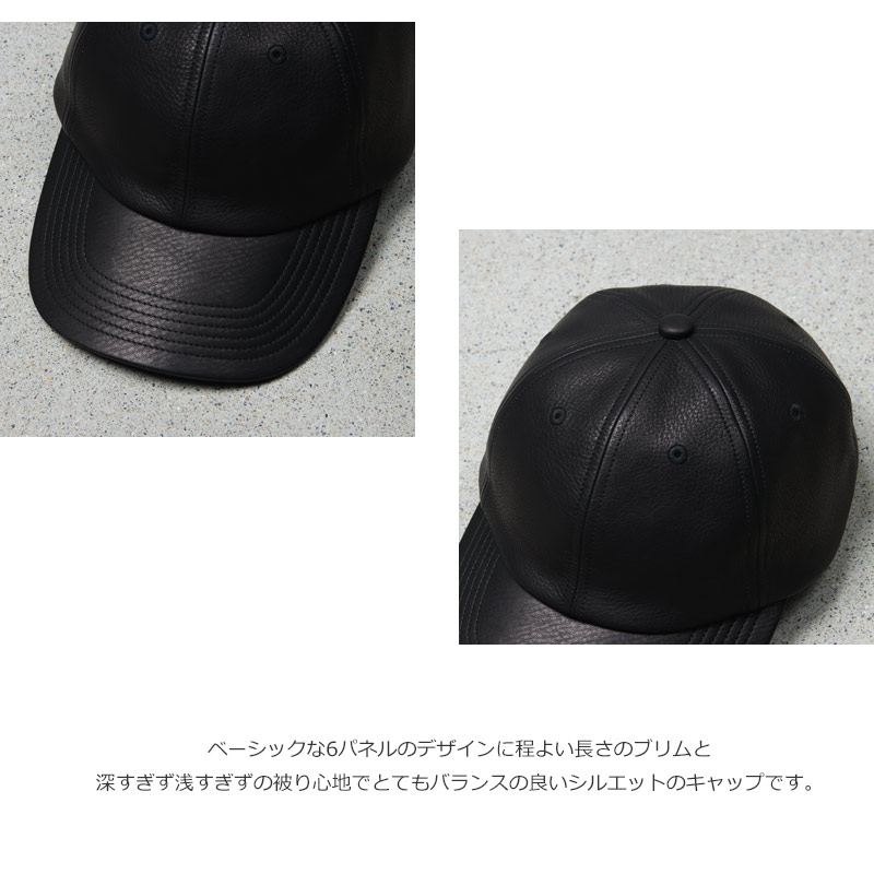 KIJIMA TAKAYUKI(ޥ業) COWHIDE 6PANEL CAP