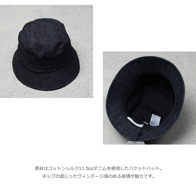 KIJIMA TAKAYUKI(ޥ業) COTTON SILK DENIM BUCKET HAT