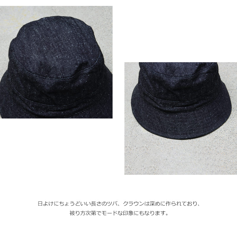 KIJIMA TAKAYUKI(ޥ業) COTTON SILK DENIM BUCKET HAT