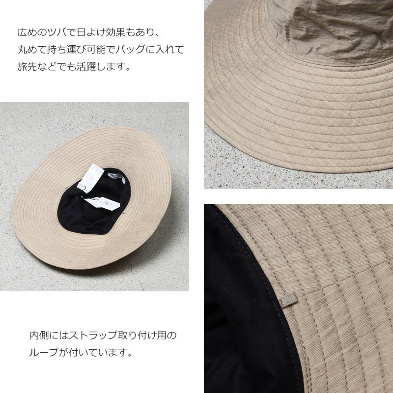 KIJIMA TAKAYUKI(ޥ業) LINEN RAYON WIDE BRIM BUCKET HAT