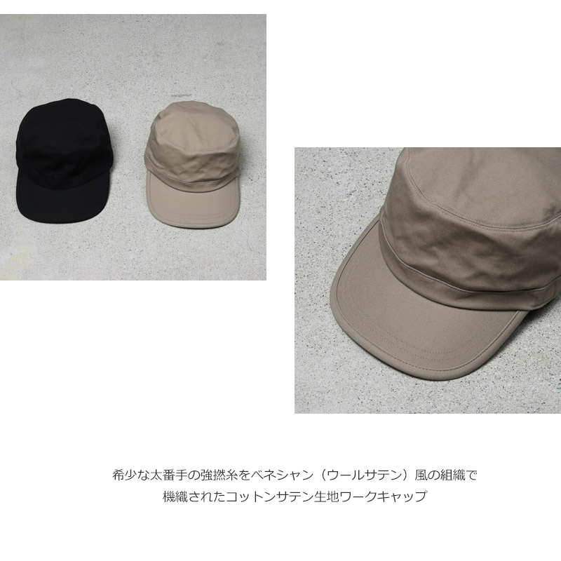 KIJIMA TAKAYUKI(ޥ業) COTTON SATIN WORK CAP