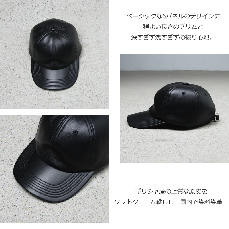 KIJIMA TAKAYUKI(ޥ業) LAMBSKIN 6PANEL CAP