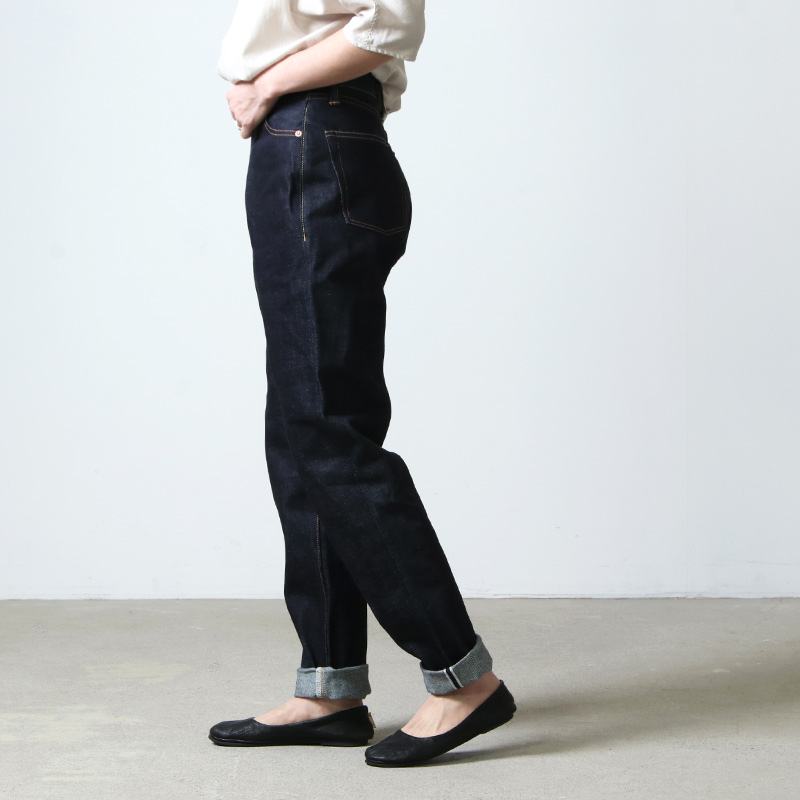 LENO / リノ | LUCY HIGH WAIST TAPERED JEANS ルーシー ハイウエスト テーパード デニムパンツ | 0 | インディゴ | レディースパンツ