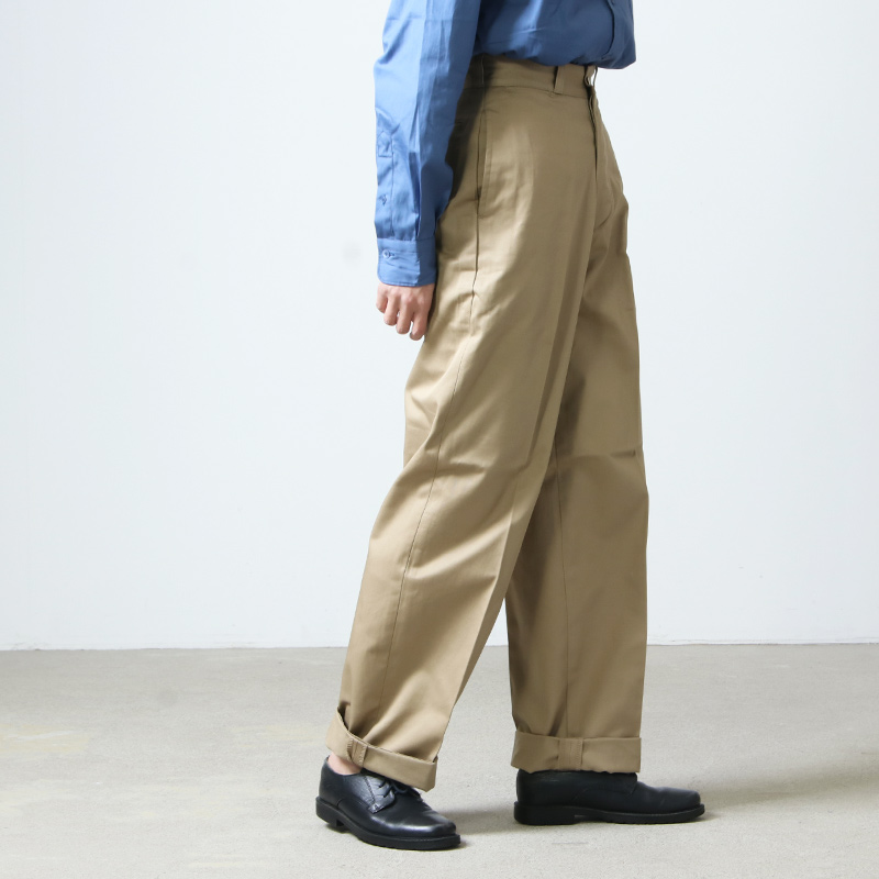 LENO WIDE CHINO TROUSERS ワイドチノパンツ - チノパン