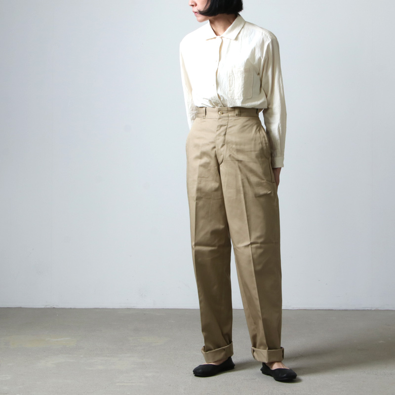 LENO (リノ) WIDE CHINO TROUSERS / ワイドチノトラウザース