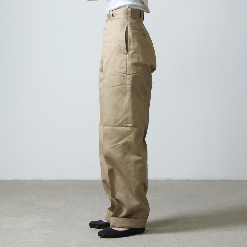 最安値に挑戦 LENO WIDE CHINO TROUSERS BEIGE ecousarecycling.com