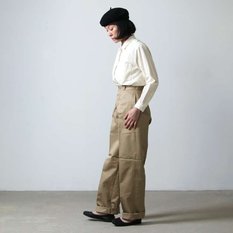 LENO() WIDE CHINO TROUSERS