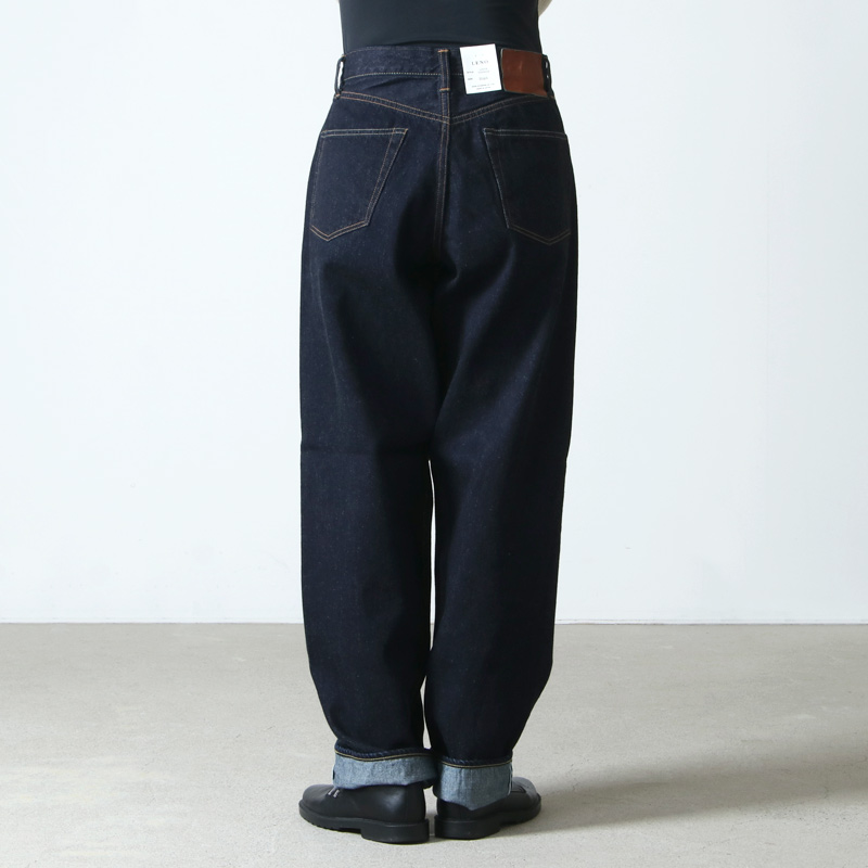 LENO LOOSE TAPERED JEANS W30inch INDIGO - ファッション