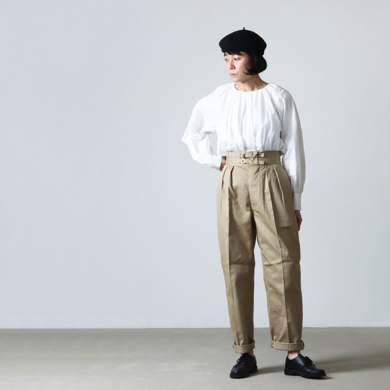 LENO DOUBLE BELTED GURKHA TROUSERS KHAKI