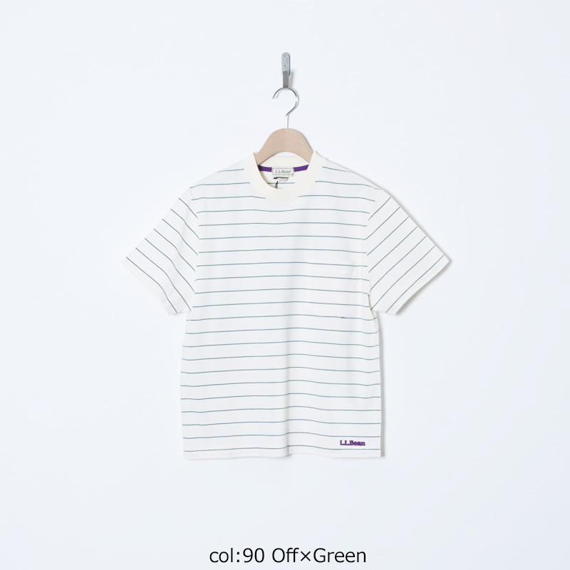 L.L.Bean(���륨��ӡ���) Union Short-Sleeve Striped Tee #WOMEN