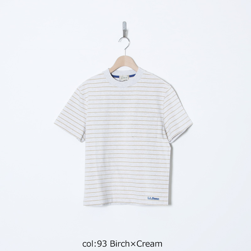 L.L.Bean(���륨��ӡ���) Union Short-Sleeve Striped Tee #WOMEN