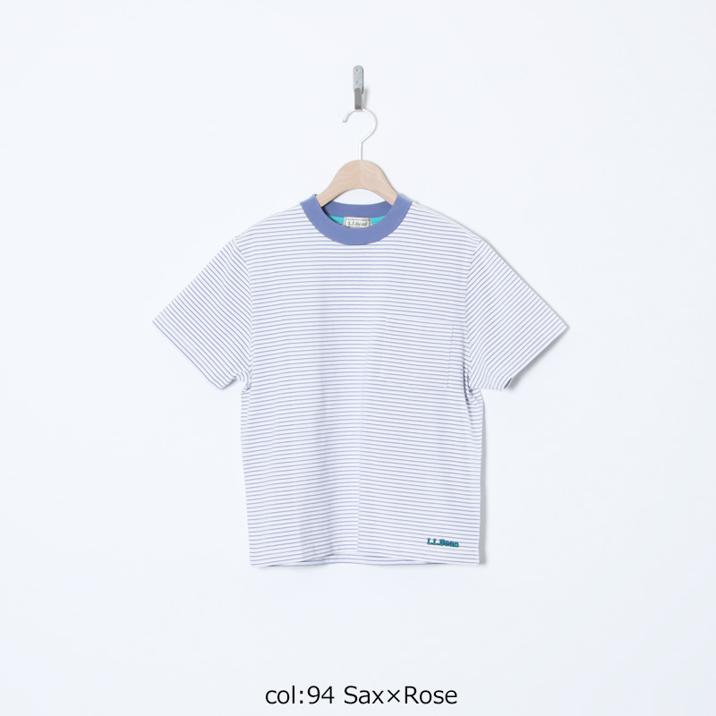 L.L.Bean(���륨��ӡ���) Union Short-Sleeve Striped Tee #WOMEN