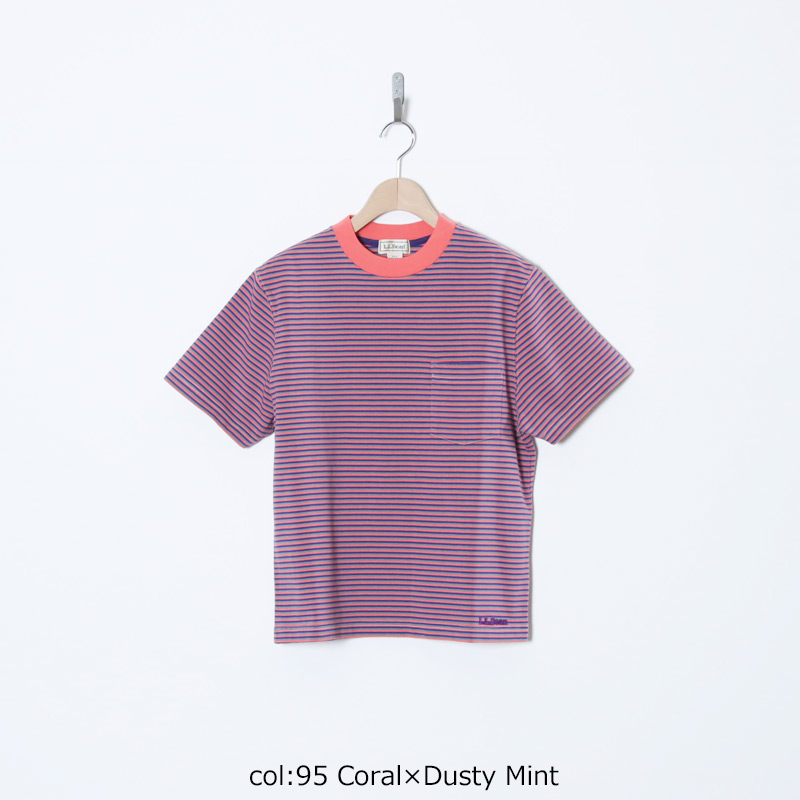 L.L.Bean(���륨��ӡ���) Union Short-Sleeve Striped Tee #WOMEN