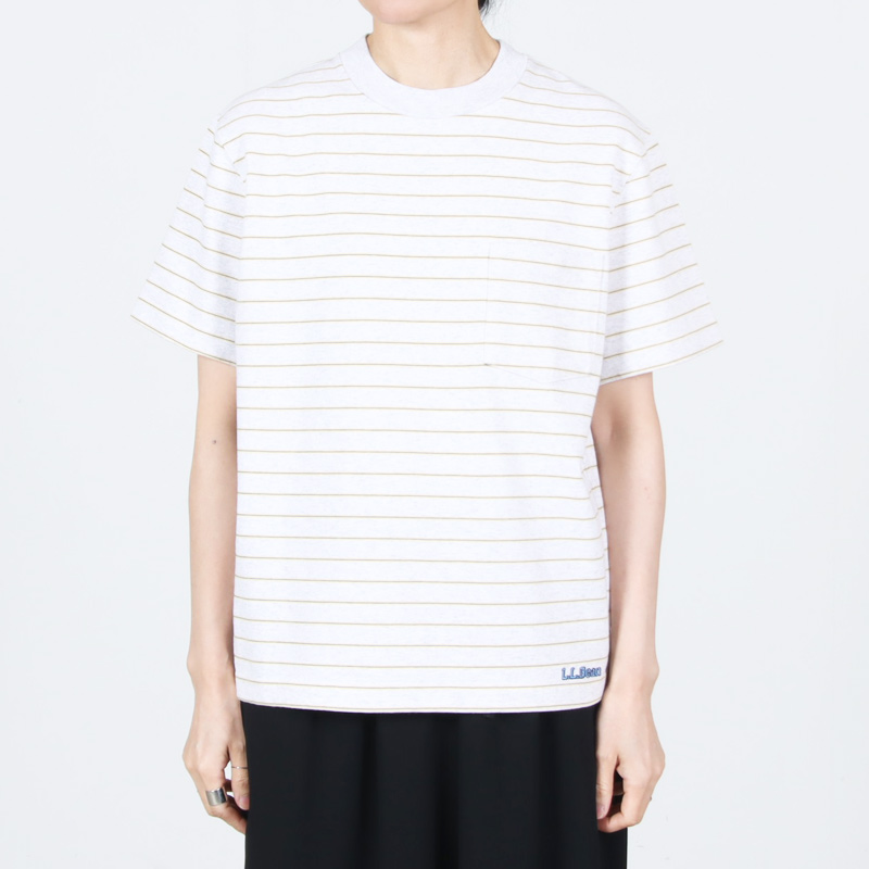 L.L.Bean(���륨��ӡ���) Union Short-Sleeve Striped Tee #WOMEN