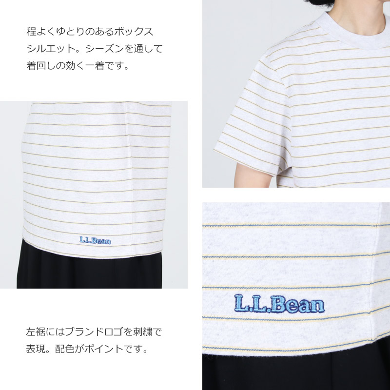 L.L.Bean(���륨��ӡ���) Union Short-Sleeve Striped Tee #WOMEN