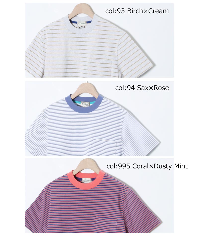 L.L.Bean(���륨��ӡ���) Union Short-Sleeve Striped Tee #WOMEN