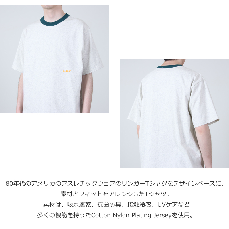 L.L.Bean(���륨��ӡ���) Morrill Short-Sleeve Ringer Tee