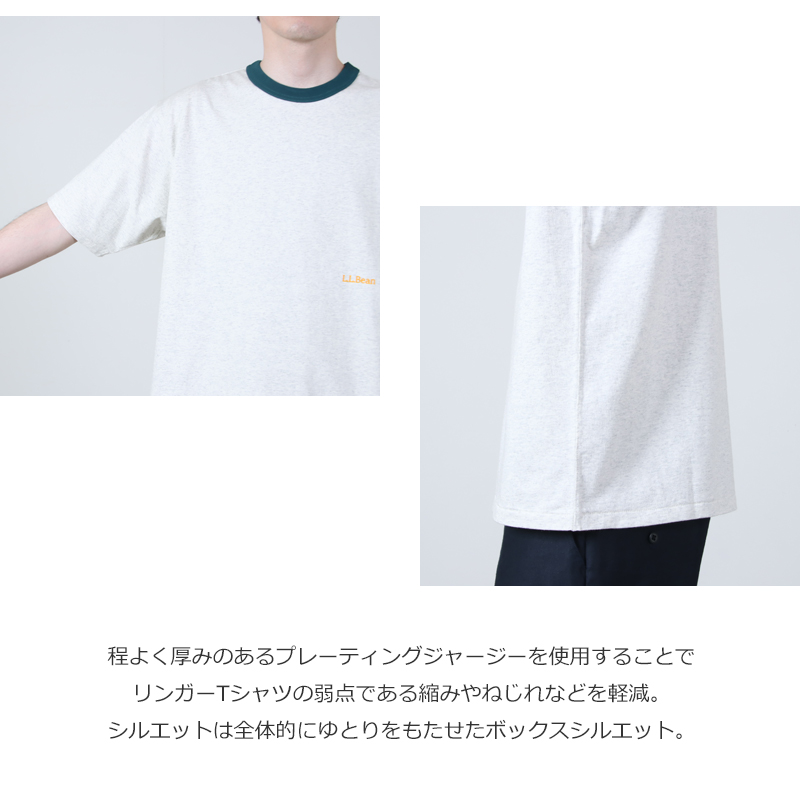 L.L.Bean(���륨��ӡ���) Morrill Short-Sleeve Ringer Tee
