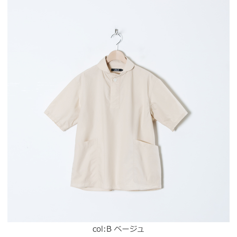 LOLO (ロロ) 定番プルオーバー型 半袖シャツ size:S
