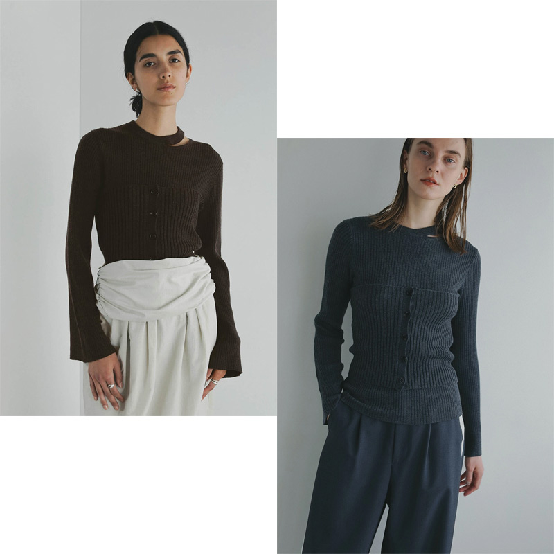 MANOF(ޥΥ) BUSTIER SET RIB KNIT