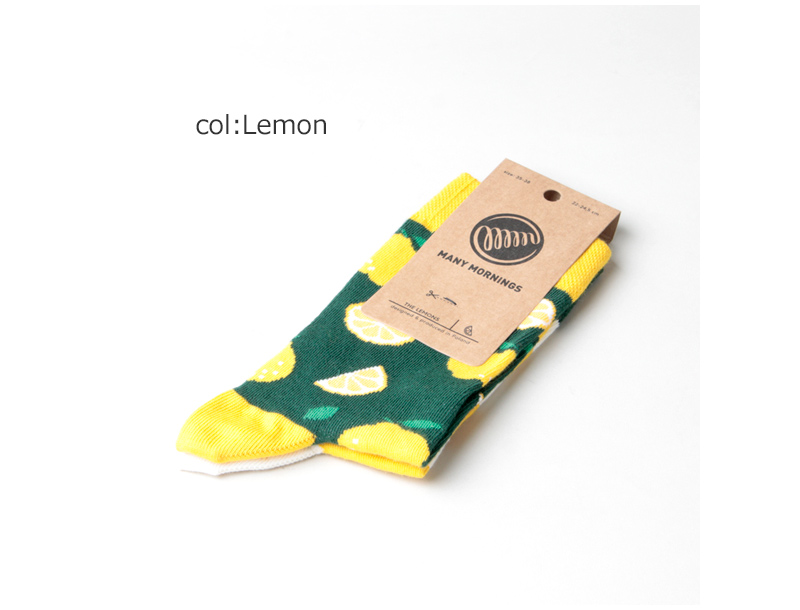MANY MORNINGS(ˡ⡼˥󥰥) Regular Socks Lemon