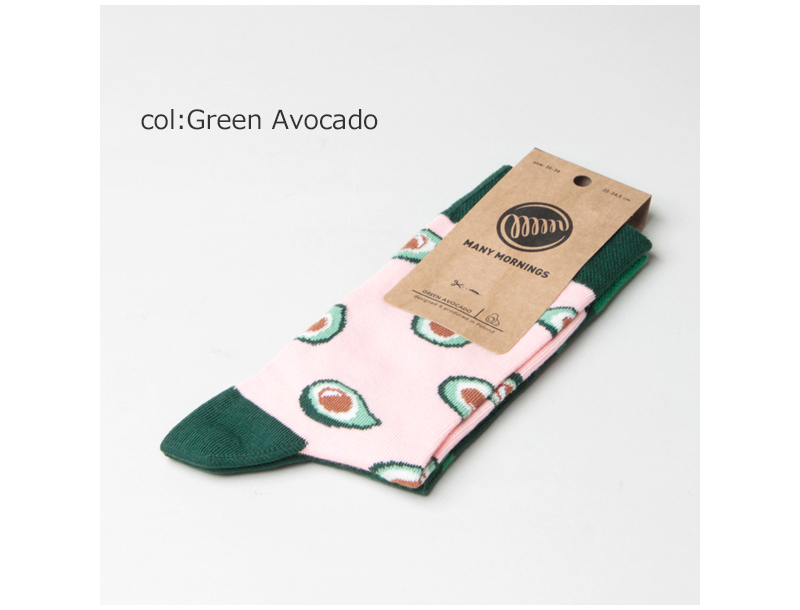 MANY MORNINGS(ˡ⡼˥󥰥) Regular Socks Green Avocado