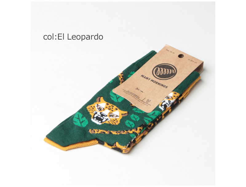 MANY MORNINGS(ˡ⡼˥󥰥) Regular Socks El Leopardo