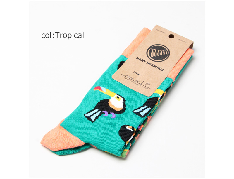 MANY MORNINGS(ˡ⡼˥󥰥) Regular Socks TropicalHeat