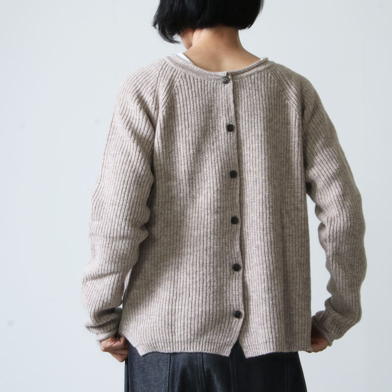 Mao Made マオメイド シャペウ2wayウール畔編みニットプルオーバー