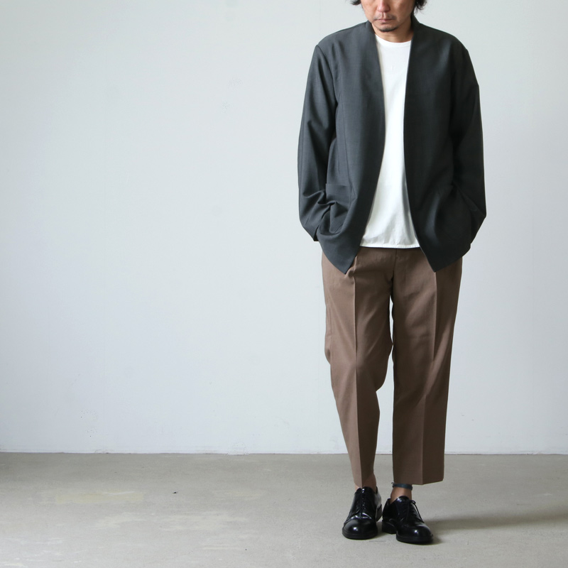 marka (マーカ) LAPELLESS SHIRT JACKET / ラペルレスシャツジャケット