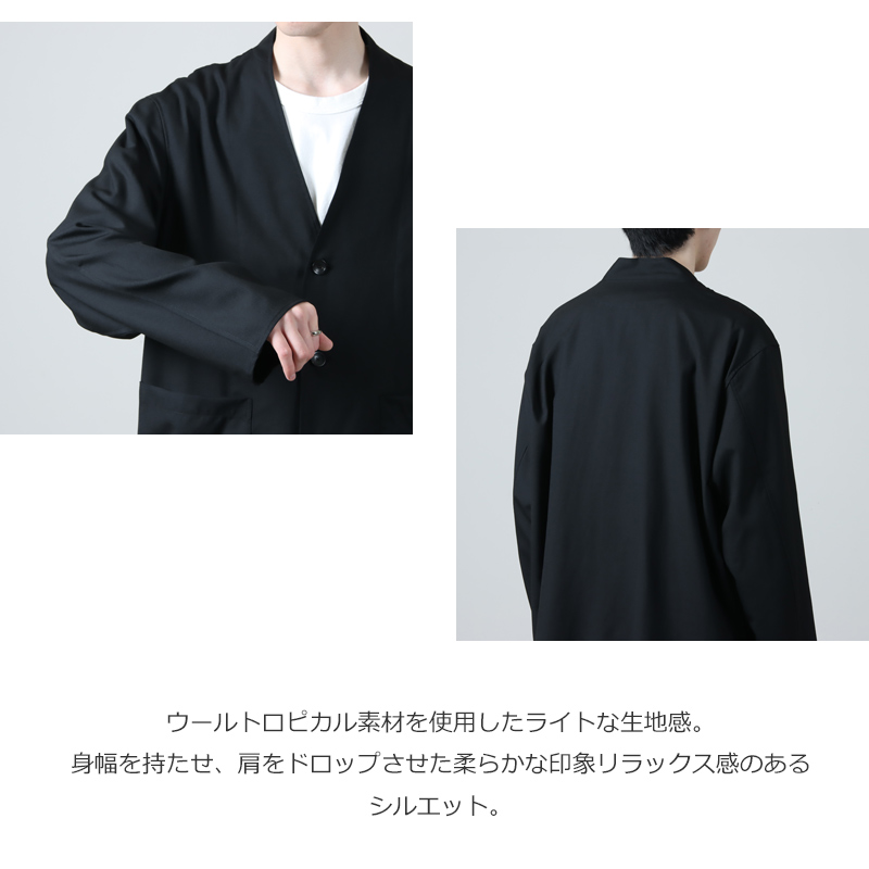 marka(ޡ) LAPELLESS JACKET