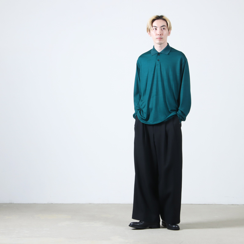 marka(ޡ) TWO BUTTON POLO L/S TEE