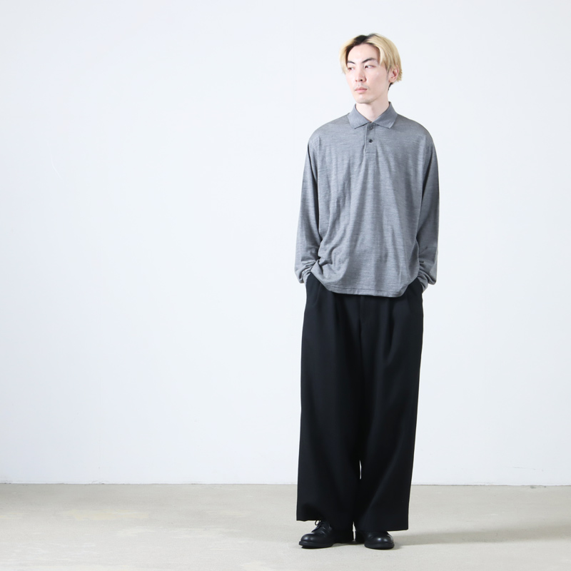 marka(ޡ) TWO BUTTON POLO L/S TEE