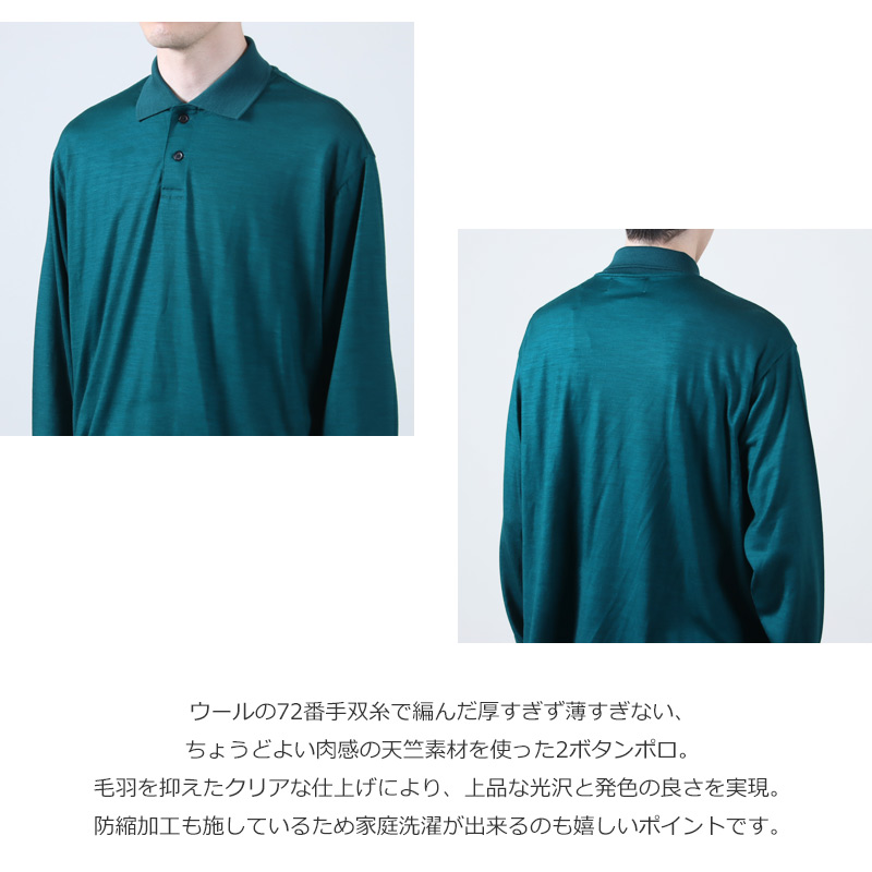 marka(ޡ) TWO BUTTON POLO L/S TEE