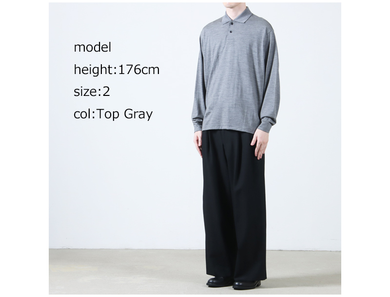 marka(ޡ) TWO BUTTON POLO L/S TEE