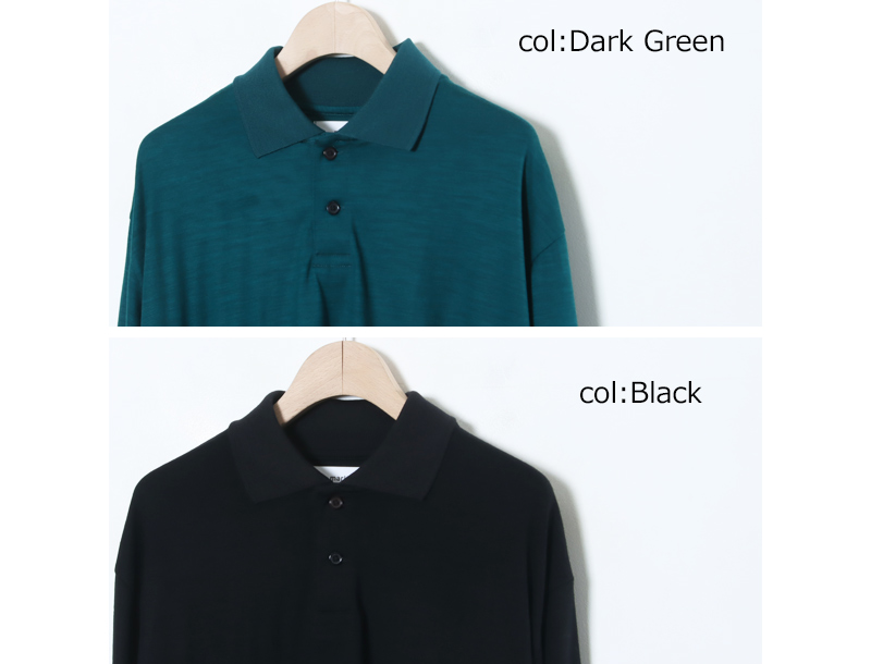 marka(ޡ) TWO BUTTON POLO L/S TEE