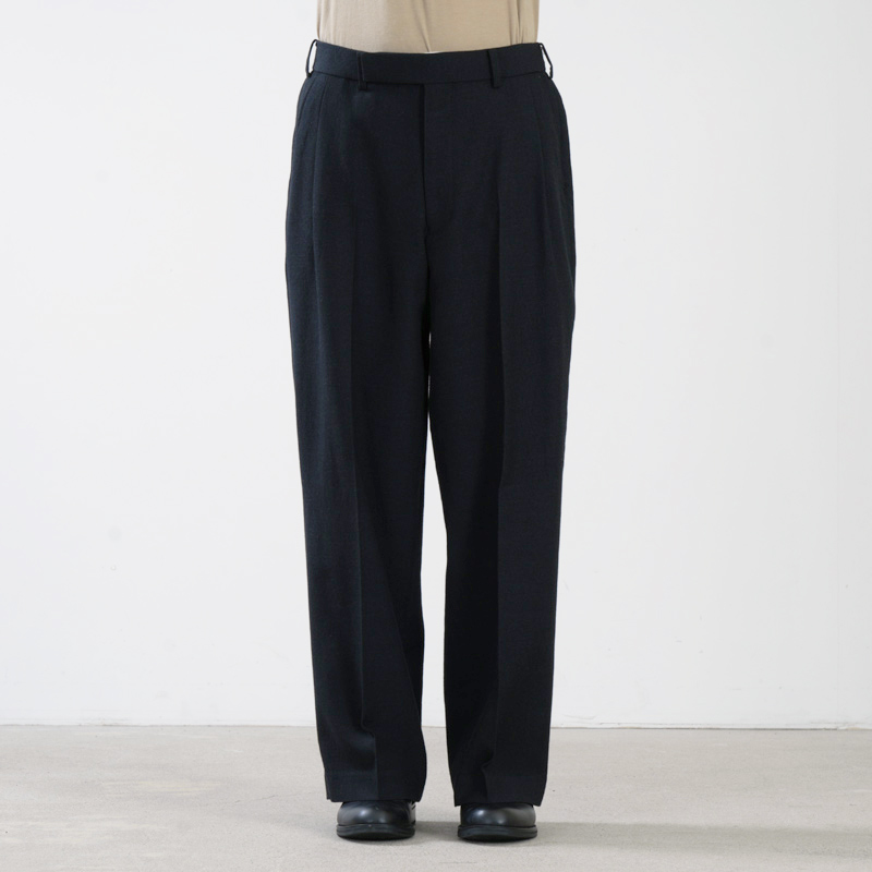 marka(�ޡ���) SINGLE PLEAT WIDE TROUSERS