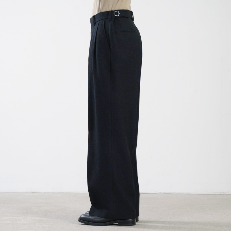 marka(�ޡ���) SINGLE PLEAT WIDE TROUSERS