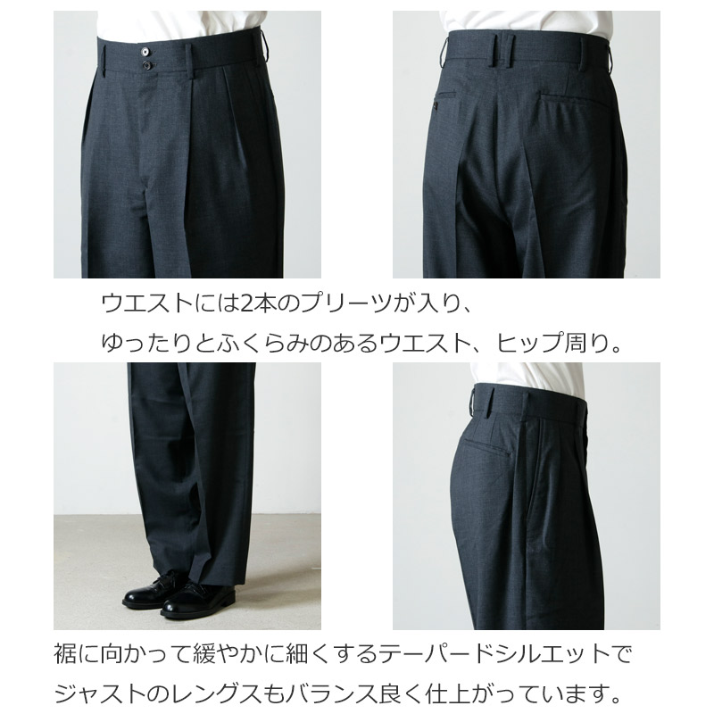 MARKAWARE (マーカウェア) DOUBLE PLEATED TROUSERS / ダブルプリーツ