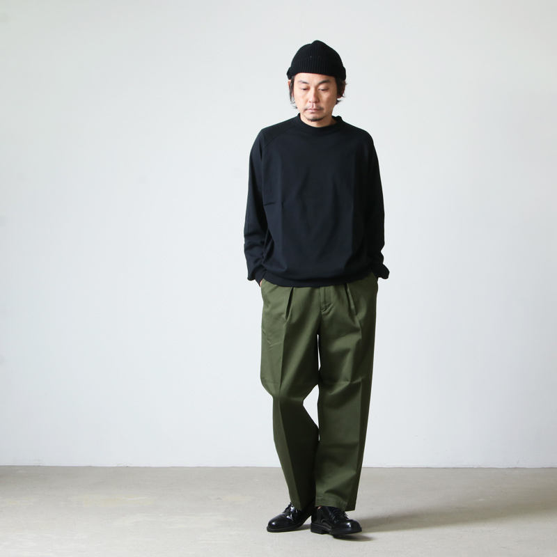 67◇MARKAWAREクラシックフィットトラウザーパンツ①黒 TS1020-9