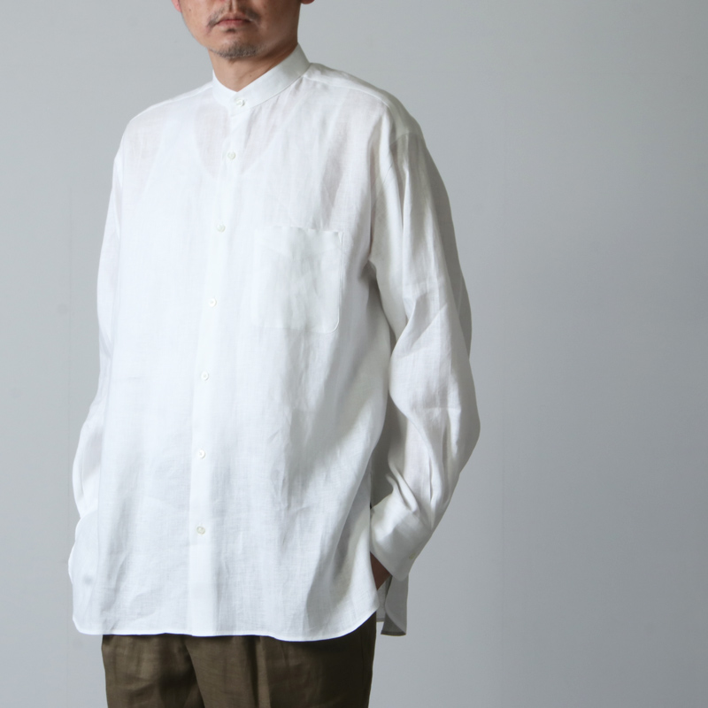 MARKAWARE (マーカウェア) COMFORT FIT BAND COLLAR SHIRT / コンフォートフィット バンドカラーシャツ