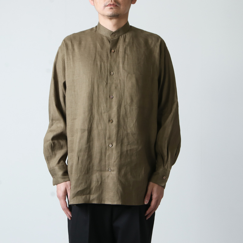 MARKAWARE (マーカウェア) COMFORT FIT BAND COLLAR SHIRT / コンフォートフィット バンドカラーシャツ