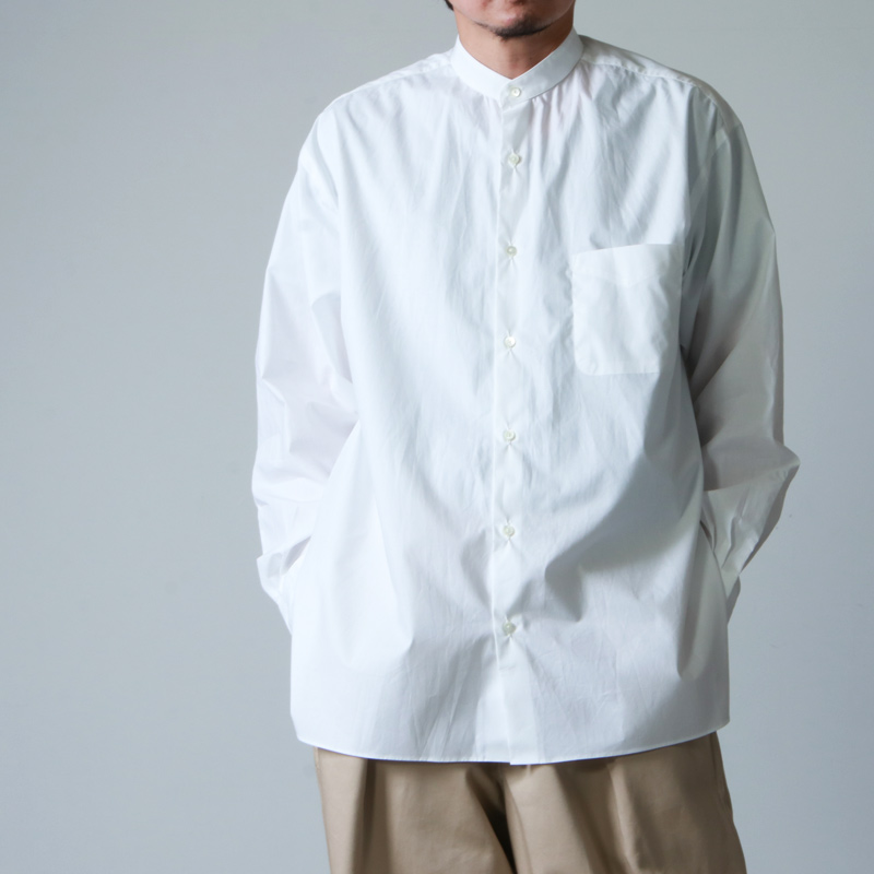 MARKAWARE (マーカウェア) NEW COMFORT FIT BAND COLLAR SHIRT