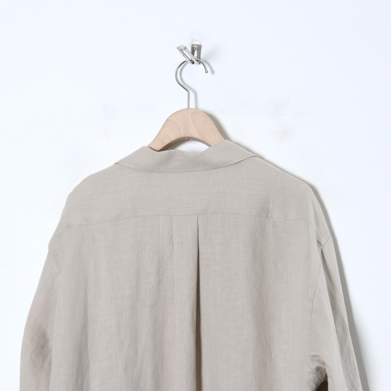 MARKAWARE(ޡ) HEMP SHIRTING OPEN COLLAR SHIRT L/S